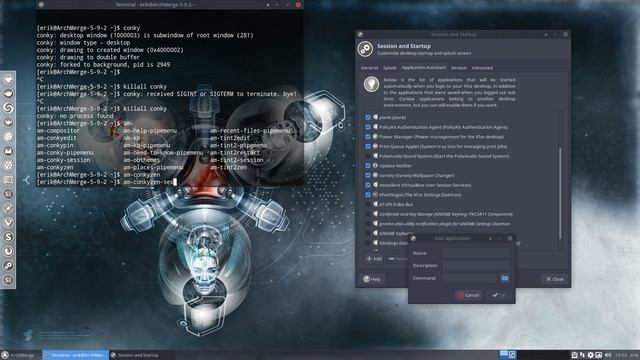 ArchMerge : 18 how to autostart the conky in Xfce смотреть онлайн