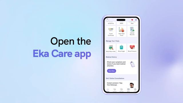 Eka Care Heart Rate Monitor App | Measure Heart Rate on Phone | Pulse Rate Monitor App | 4K смотреть онлайн