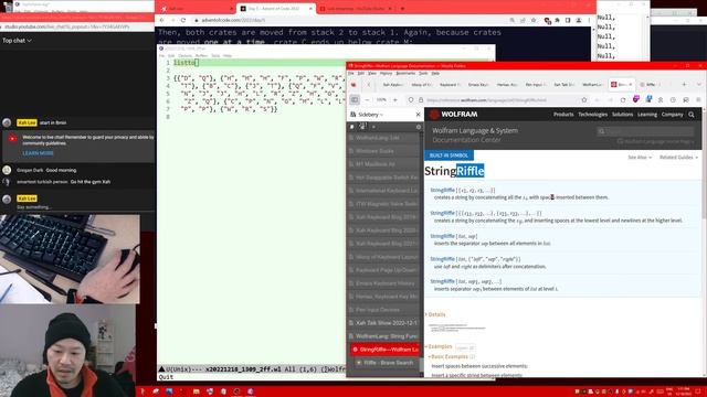 Xah Talk Show 2022-12-18 Advent of Code Day 5B, in WolframLang, Live Coding смотреть онлайн