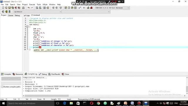 Pointers in C - 2: program to display pointer size and content | Pointer for Beginners смотреть онлайн