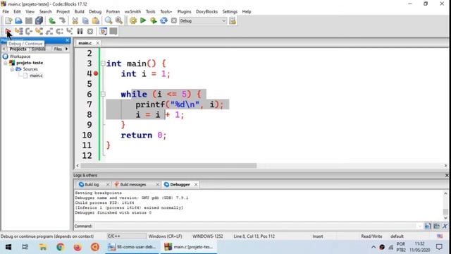 Programação C - Como usar o Debug no Code Blocks - Execução Passo-a-passo смотреть онлайн