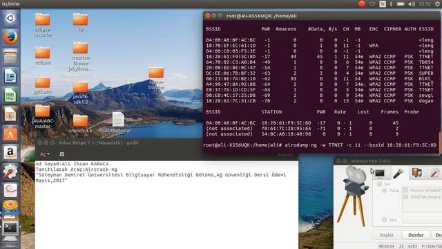 Aircrack-ng kurulum wpa2 modem şifre kırma(Linux-ubuntu işletim sistemi) смотреть онлайн