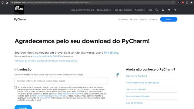 instalação PyCharm Community Edition 2021.2 смотреть онлайн