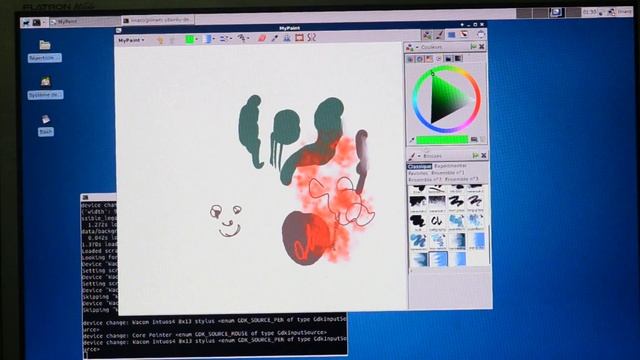 MyPaint+Wacom on X11/Linux Cubieboard 2 ARM platform смотреть онлайн