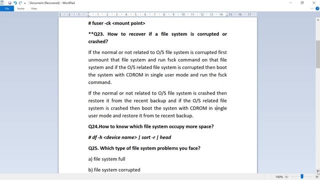Red Hat Linux 6/7 Ques and ans /Managing Partitions and File Systems Q&A 21 to26/Jyothi IT Solution смотреть онлайн