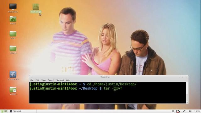 extract a tar.gz file in Linux Mint 14 смотреть онлайн