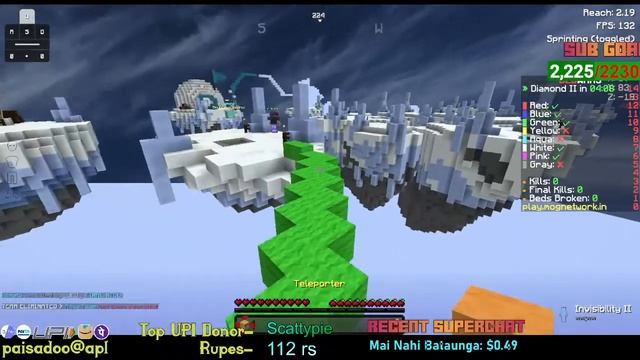 Bedwars kheloge | minecraft hindi live | Gaming Tapori | смотреть онлайн