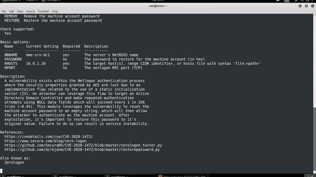 Exploiting ZeroLogon (Part II - Restore)