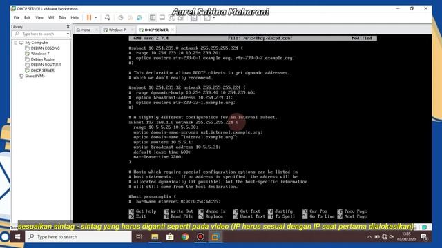 CARA INSTALL DAN KONFIGURASI DHCP SERVER DEBIAN 9 PADA VMWARE || TUTORIAL LENGKAP 2020 смотреть онлайн