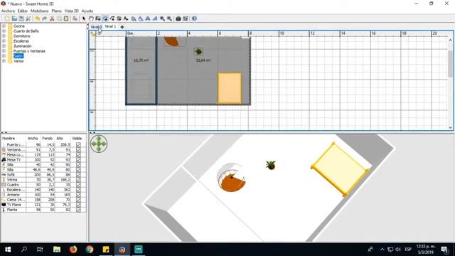 Sweet Home 3D Parte 3 Colocar Niveles Pisos, Poner Objetos y Descargar Objetos Nuevos смотреть онлайн