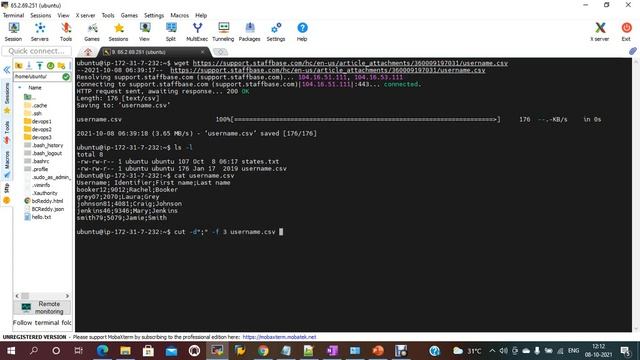 Linux -CUT COMMAND || cut command || How to extract the required data in files using cut command смотреть онлайн
