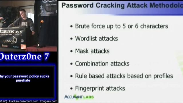 Outerz0ne 2011: Pure Hate - Why your password policy sucks смотреть онлайн