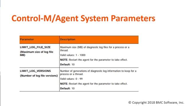 How can the log files in the Control MAgent proclog directory be limited in size and number смотреть онлайн