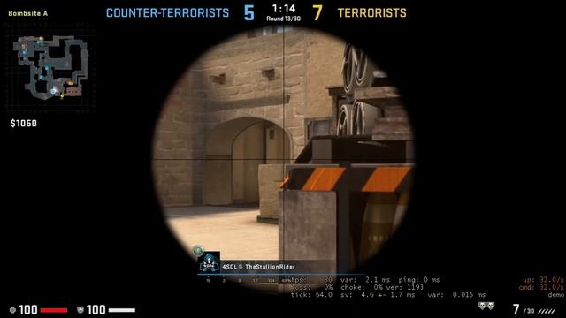 CSGO Awp Ace ( 4 awp + 1 Five seven kill) смотреть онлайн