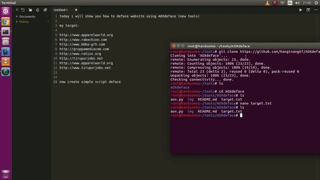 Deface using AOXdeface on termux and Linux (new tools) смотреть онлайн
