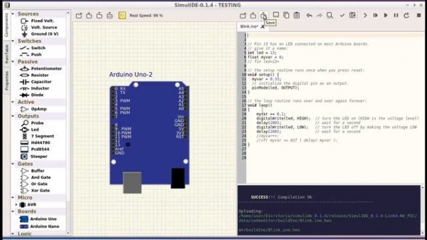 SimulIDE Arduino and GcBasic Editor & Debugger TESTING