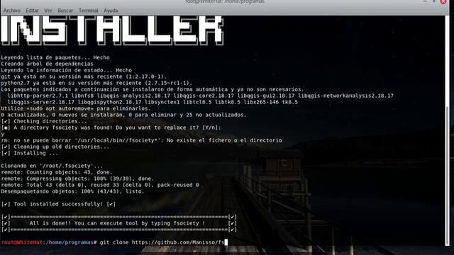 Como instalar fsociety en Kali Linux 2018.2 смотреть онлайн