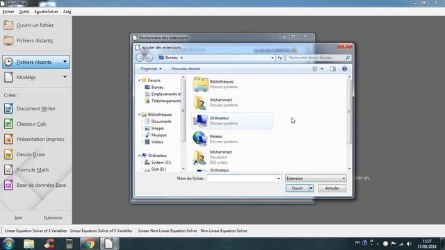 Installing Extensions (TexMaths) In LibreOffice