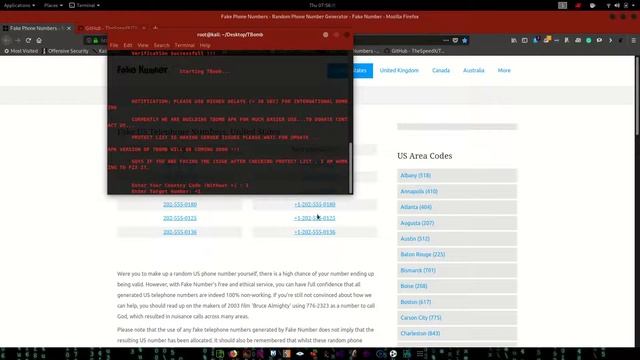 Bomb any Mobile SMS number: TBomb Kali Linux 2019.3 смотреть онлайн