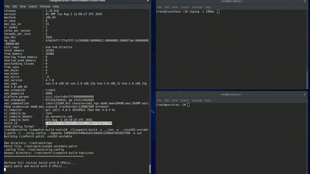 Xen Live Patching Demo (no audio) смотреть онлайн