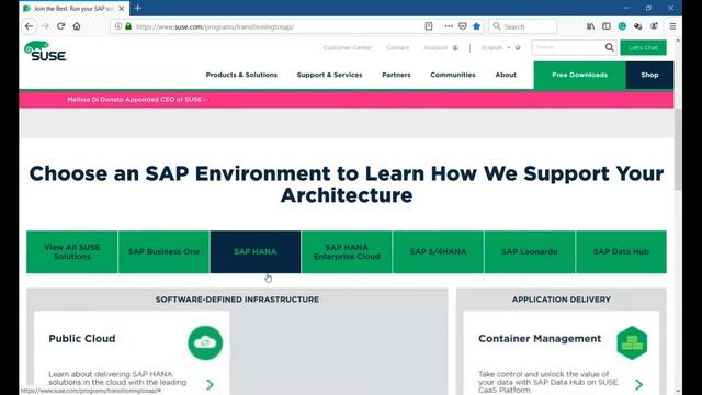SUSE’s solutions for SAP Workloads смотреть онлайн