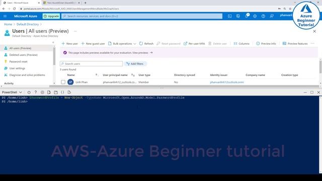 🔴 How to Create Users manual & Azure Cloud Shell, create Group and add Users to Group in Azure Clou смотреть онлайн