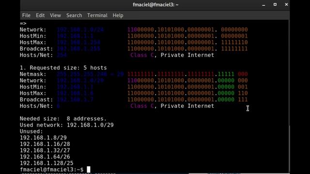 iPcalc cálculo de ip pelo Terminal Linux смотреть онлайн