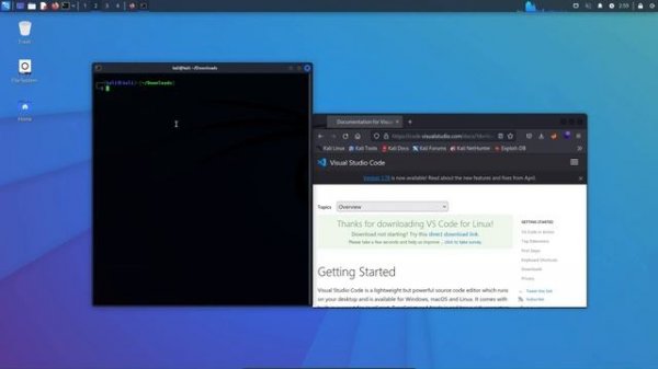 Installing Visual Studio Code on Kali Linux