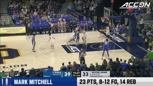 Duke's Mark Mitchell Has A Career Night In South Bend смотреть онлайн
