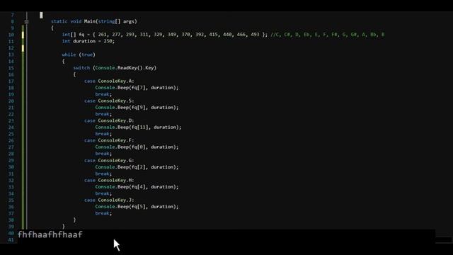 [C#] A simple song with Console.Beep смотреть онлайн