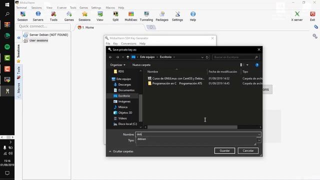 Creating a public key with MobaxTerm to secure a Debian server. смотреть онлайн