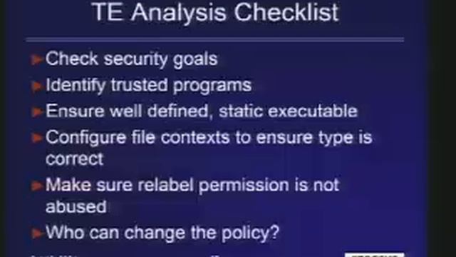 CERIAS Security: Information Flow Analysis in Security Enhanced Linux 5/6 смотреть онлайн