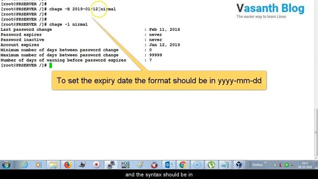 How to set the expiry date for a user in Redhat Linux? смотреть онлайн
