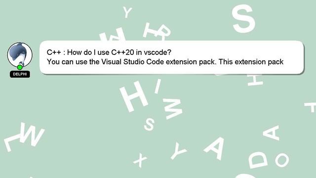 C++ : How do I use C++20 in vscode? смотреть онлайн