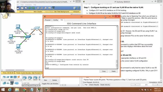 6.2.2.4 - 3.2.2.4 Packet Tracer - Configuring Trunks смотреть онлайн