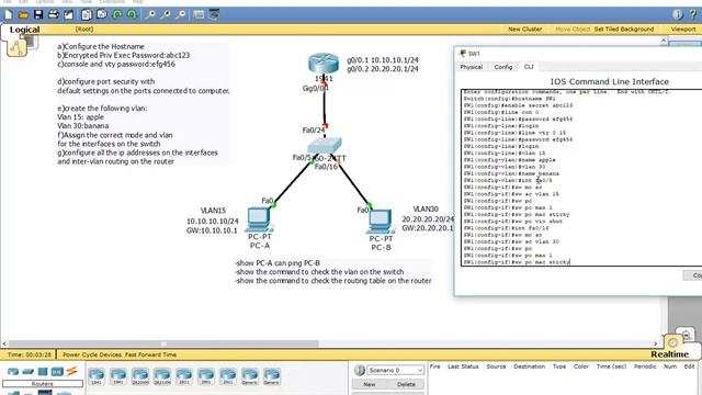 Inter-VLAN with port security смотреть онлайн