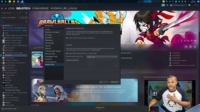 Steam no Linux configuração personalização etc... смотреть онлайн
