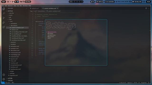 HYPRLAND And QTILE With My Dotfiles 2.6. Hyprland Settings Script, New WAYBAR Themes & Installer