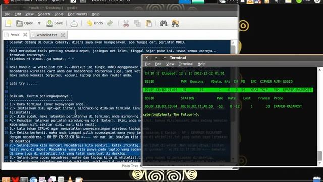 Metode mdk3 dengan whitelist di Backtrack 5 R3 смотреть онлайн