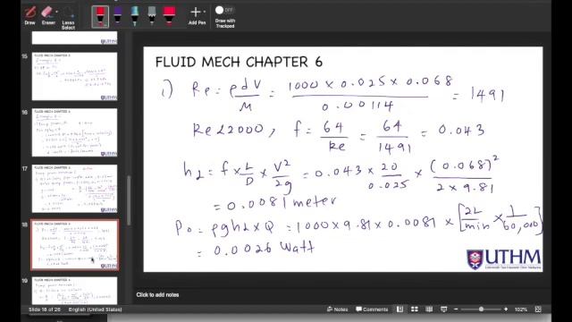 Fluid Mechanics Chapter 6: Pressure Drop & Pump Power (Part 2) смотреть онлайн