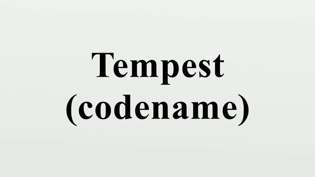 Tempest (codename) смотреть онлайн