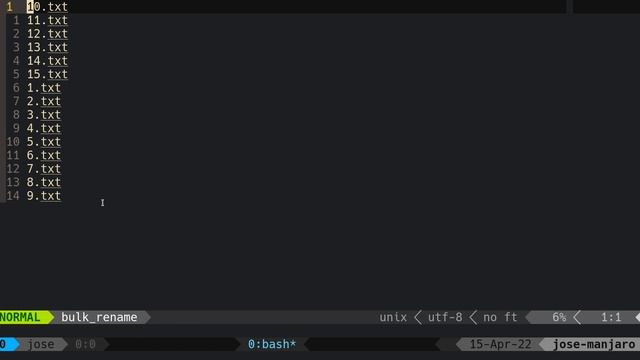 How to bulk rename files using Vim and FFF смотреть онлайн