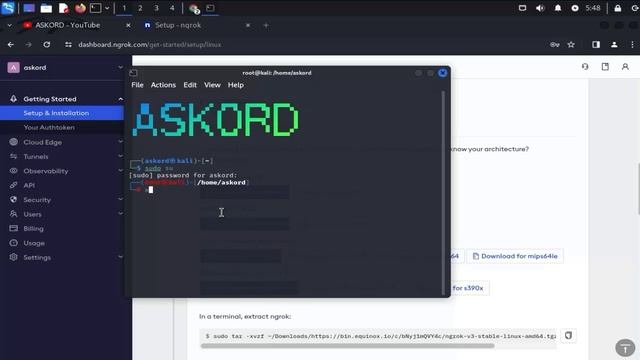 تثبيت اداة ngrok على kali linux لحل مشاكل التبليغ الخارجي смотреть онлайн