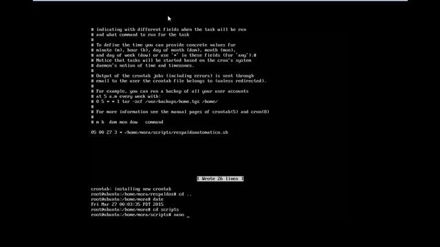Ejecutar scripts mediante crontab ubuntu смотреть онлайн