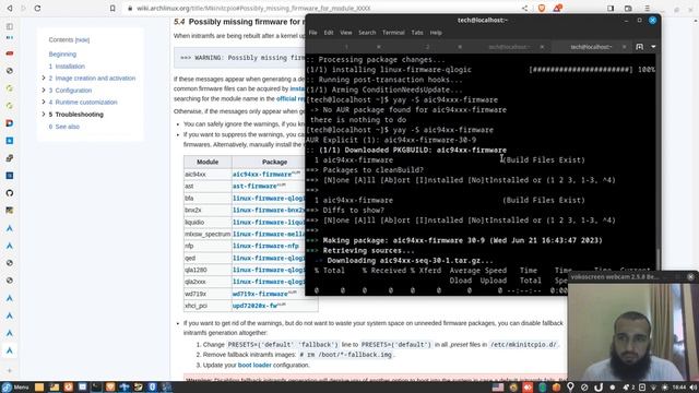 WARNING: Possibly missing firmware for module: 'module_name' resolution on Arch linux смотреть онлайн