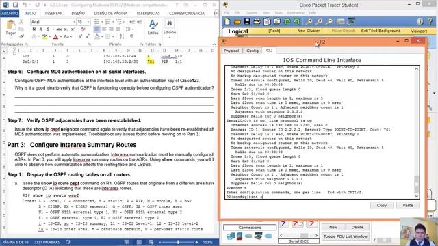 6.2.3.8 Lab - Configuring Multiarea OSPFv2 смотреть онлайн