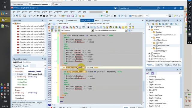 Delphi Web POS FMS Unigui Project 12- POS Incvoice Design شرح انشاء برنامج دلفى ويب смотреть онлайн