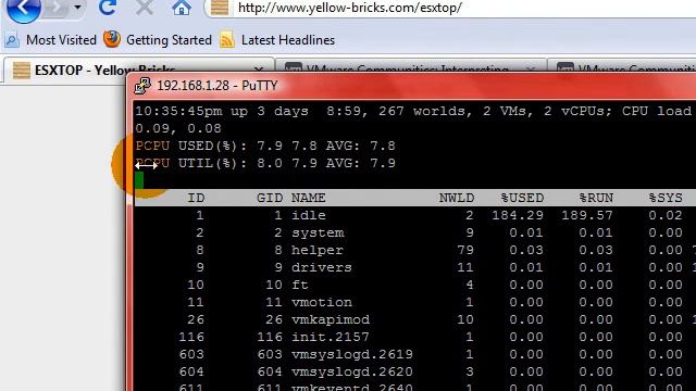 VMWare: Vsphere5: Playing around with esxtop utility смотреть онлайн
