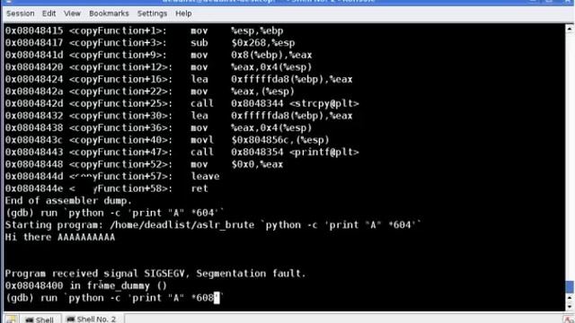 Hacking ASLR with Brute Force: Part 1 смотреть онлайн