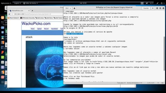 Realizar un Cross-site Request Forgery Attack a un sitio web de compras - Kali Linux смотреть онлайн